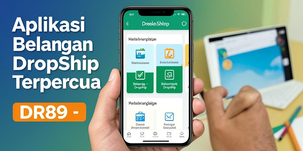 Antarmuka aplikasi IDR89 yang sederhana dan fungsional untuk Dropship.