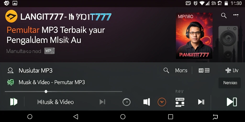 Antarmuka LANGIT777 yang menarik dan fungsional untuk pemutaran MP3.
