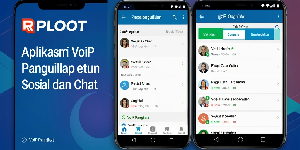 Antarmuka RPLOOT yang menampilkan fungsi VoIP Panggilan yang intuitif.