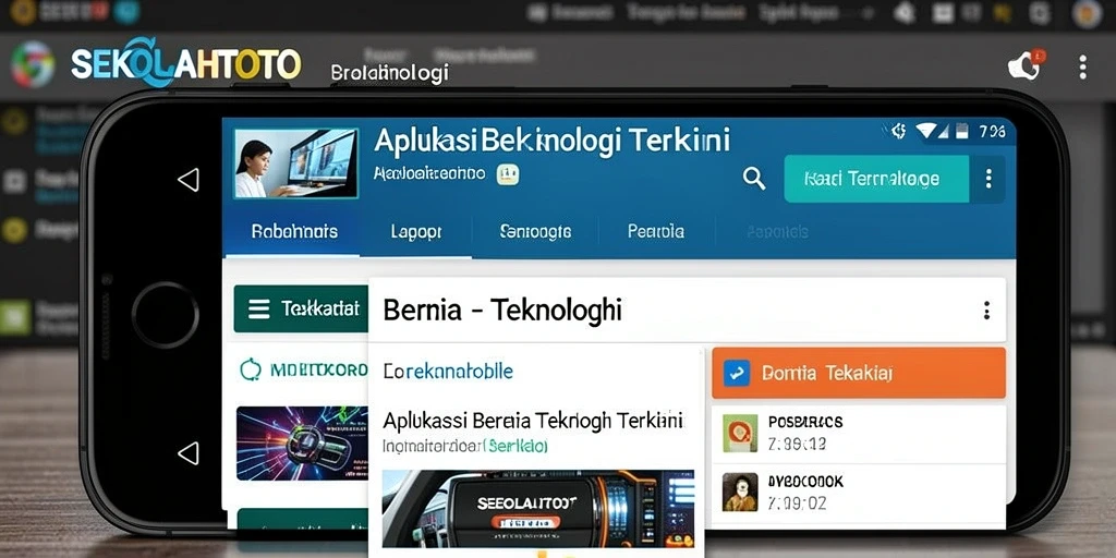 Tampilan antarmuka aplikasi SEKOLAHTOTO yang modern dan fungsional.