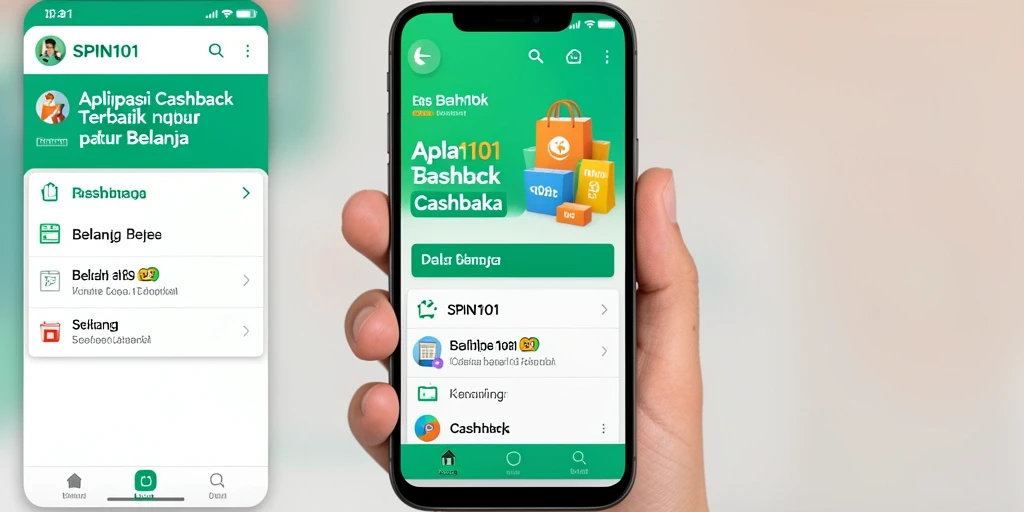 Antarmuka SPIN101 yang user-friendly dengan opsi Cashback yang menarik.