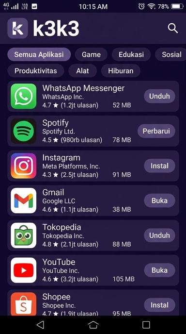 Pusat Akses Katalog Aplikasi Populer k3k3 — Temukan Favorit Anda