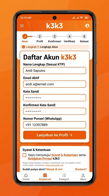 Cara Mudah Membuat Akun Baru K3K3