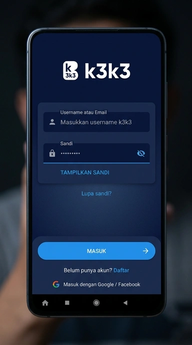 Masuk Akun k3k3 untuk Pengguna Android