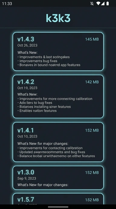 Riwayat Versi k3k3 untuk Pengguna Android di Indonesia